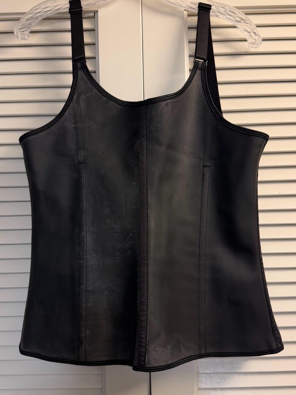 Luxx Curves NWT Natural Latex Waist Trainer Vest Double Compression Black 3XL